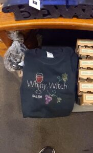 Tee shirt at Salem Witch Museum gift shop.